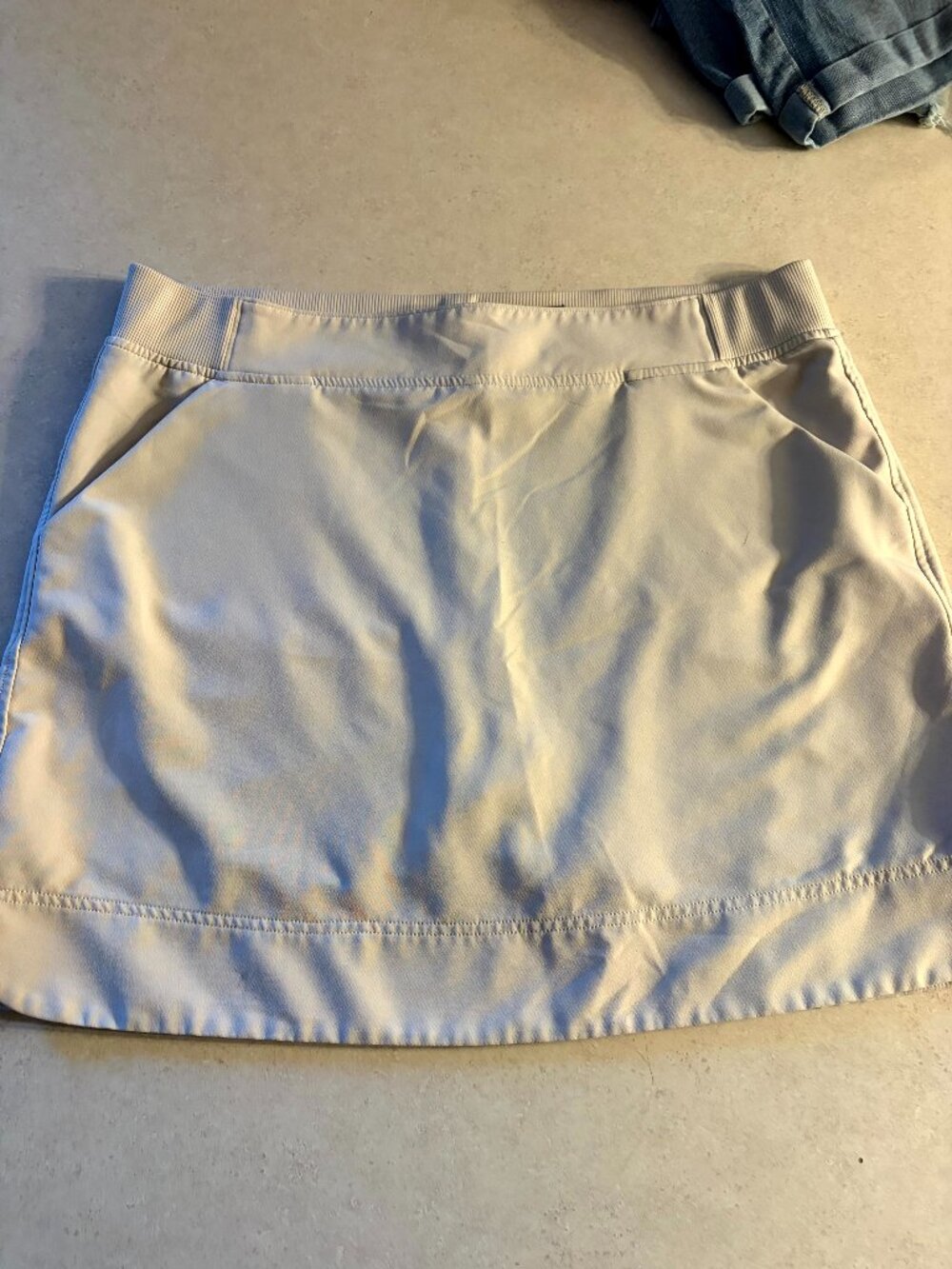 32 Degrees Cool Skort Comfort Waist Slash Pockets Stretch Tan Size L Golf Tennis